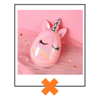 Haarborstel handmodel unicorn zalmroze